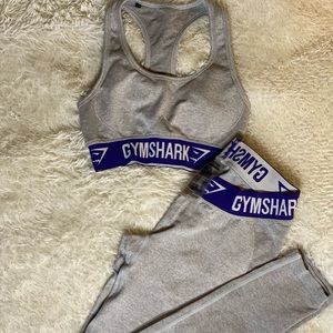 GREY AND PURPLE GYMSHARK SET